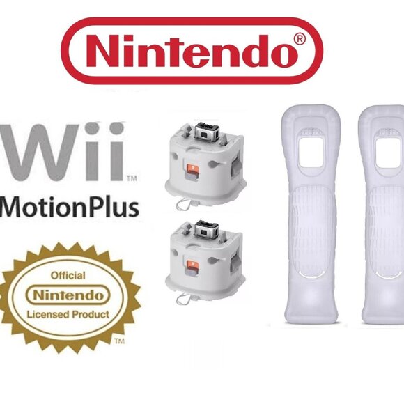 Wii Remote Nintendo Motion Plus Adapter RVL-026 Wii U OEM Controller White Lot - Picture 1 of 5